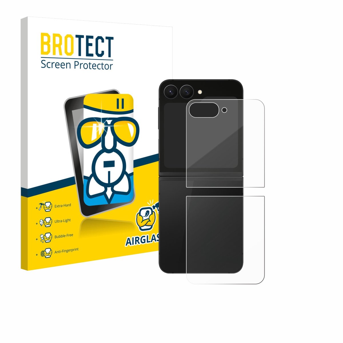 Screenprotector voor Samsung Galaxy Z Flip 7 FE (Achterkant) Beschermglas transparant
