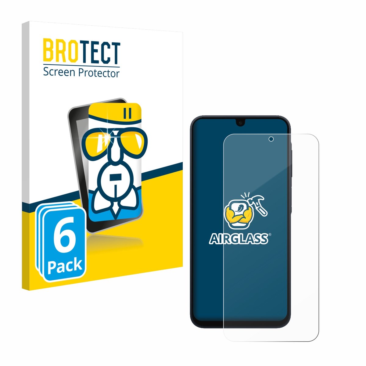 Screenprotector 6 Stuks voor Samsung Galaxy A17 5G Beschermglas transparant