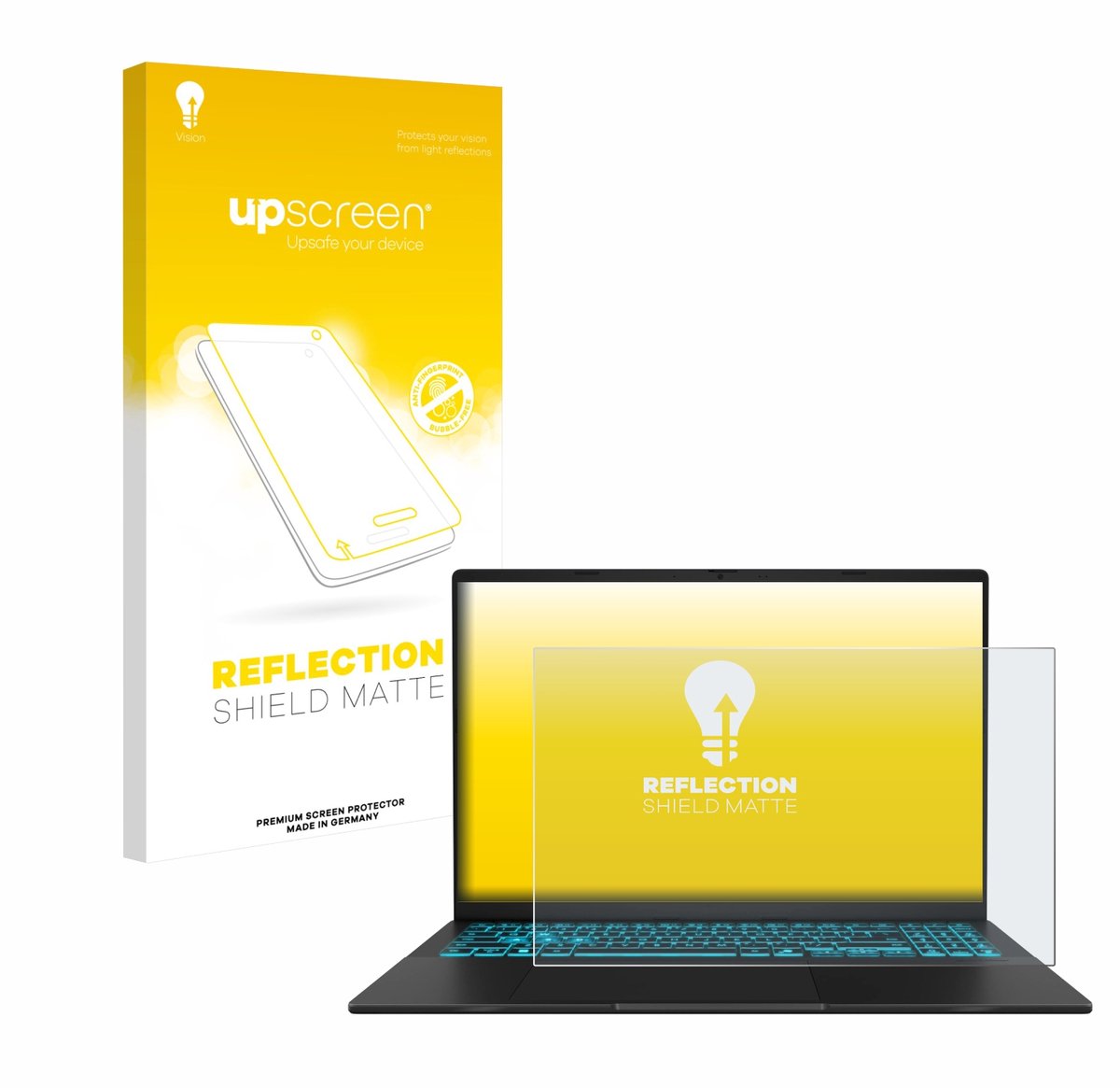upscreen - Screenprotector voor ASUS V16 V3607 - Folie Beschermfolie anti glare matte