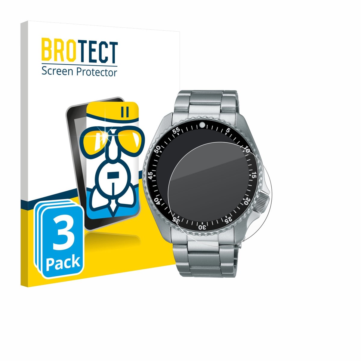 Screenprotector 3 Stuks voor Seiko 5 Sports SRPM11K1 Beschermglas transparant