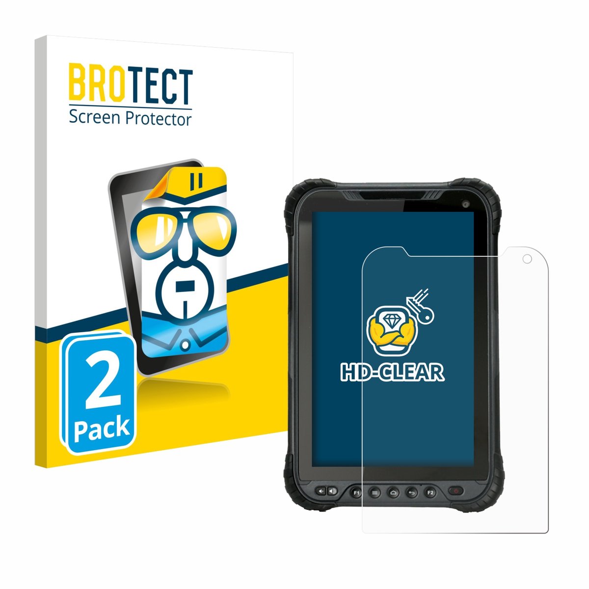 BROTECT - Screenprotector voor Unitech TB85 - Folie Beschermfolie transparant 2 Stuks
