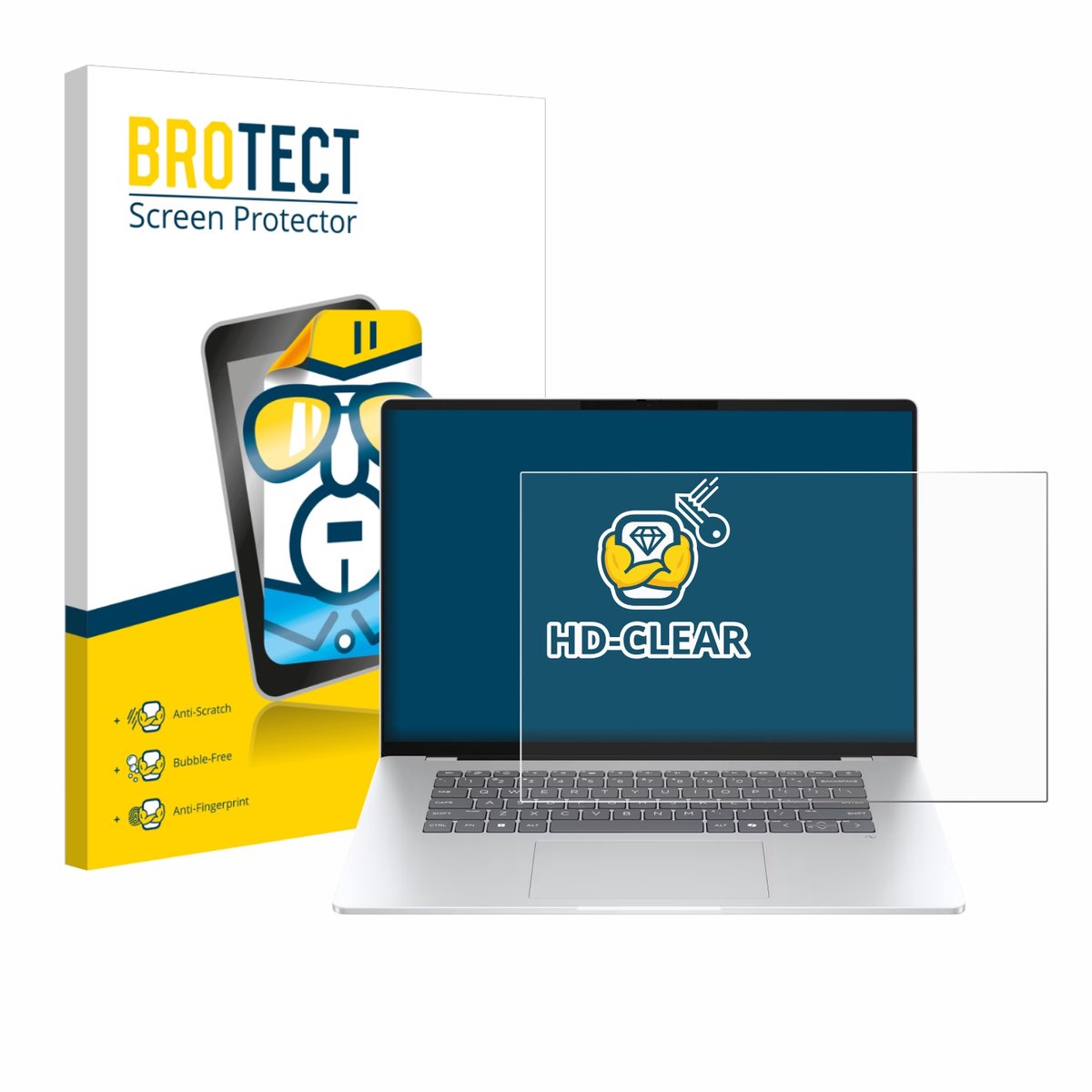 BROTECT - Screenprotector voor HP OmniBook 5 16 - Folie Beschermfolie transparant