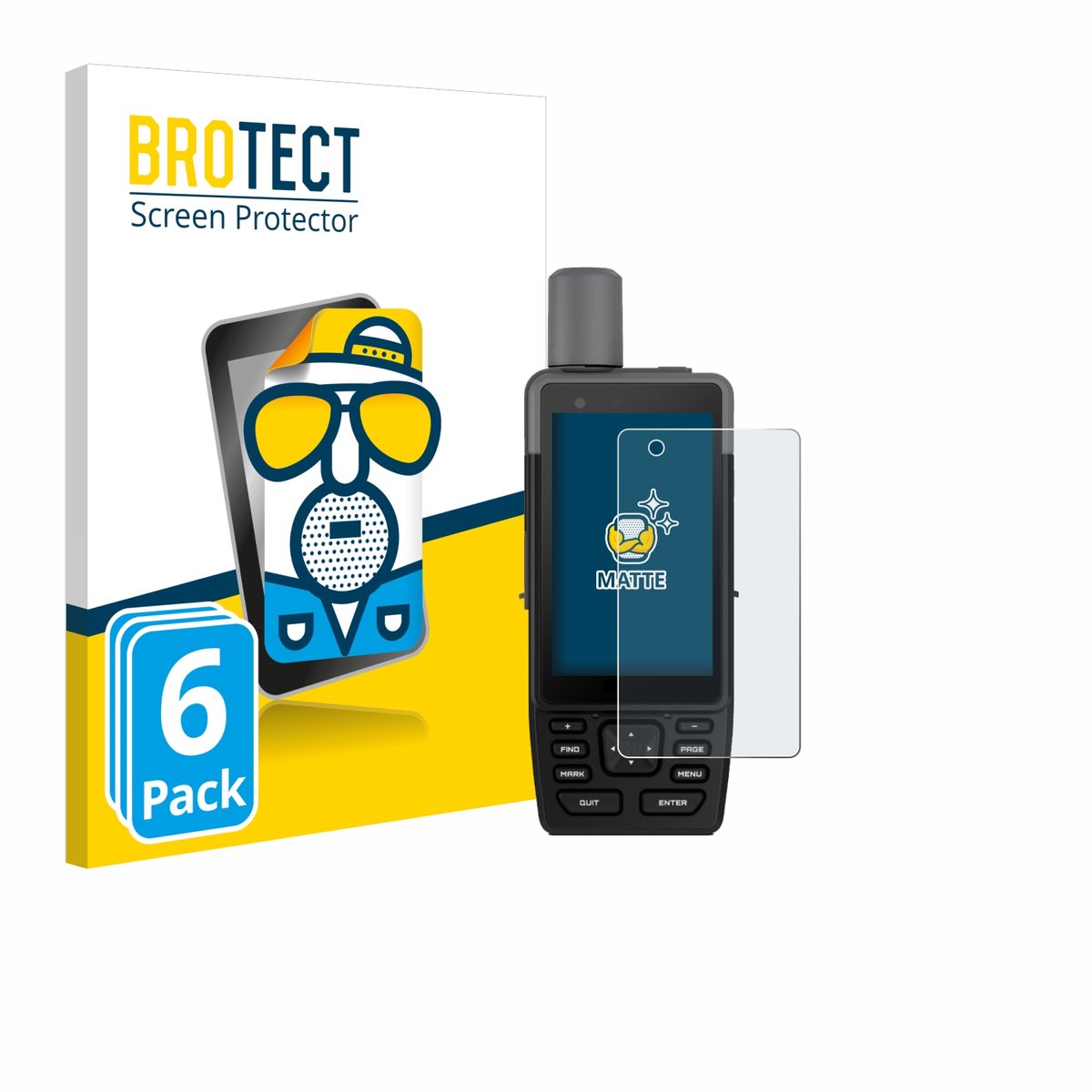 BROTECT - Screenprotector voor Garmin GPSMAP H1 - Folie Beschermfolie matte 6 Stuks
