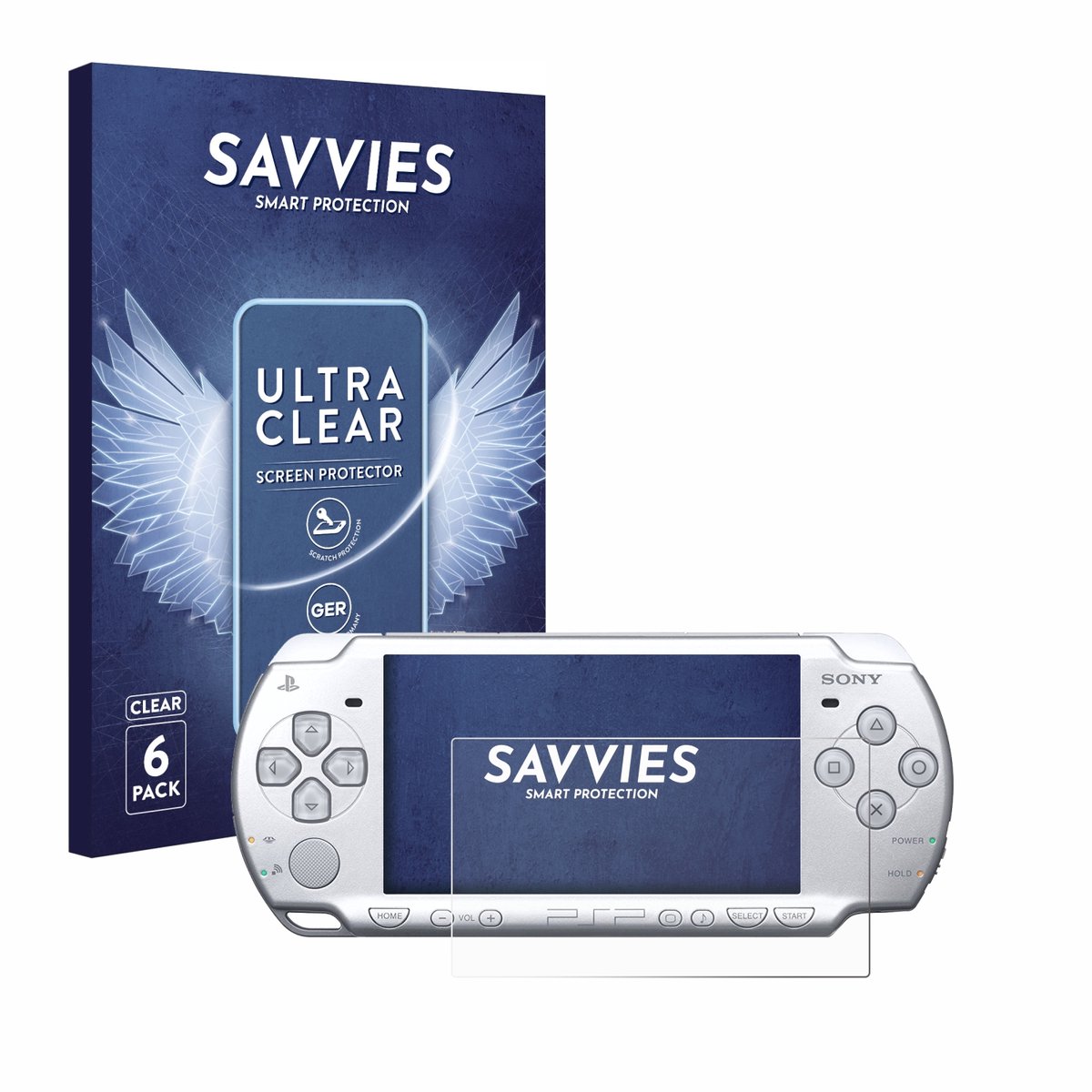 Savvies - Screenprotector voor Sony PSP 2004 - Folie Beschermfolie transparant 6 Stuks