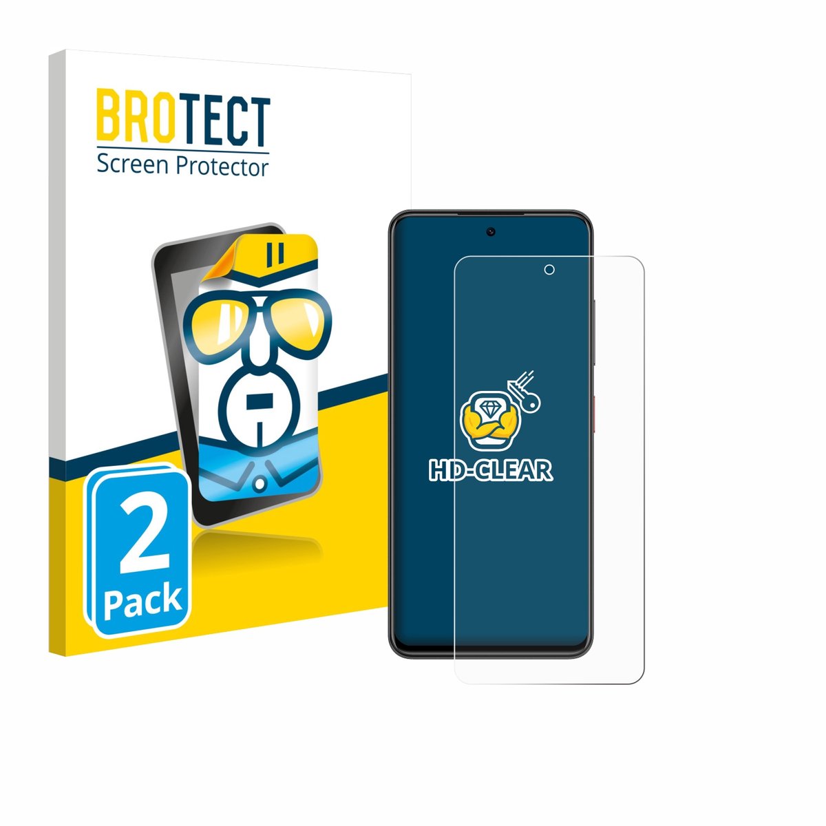 BROTECT - Screenprotector voor Nubia Focus - Folie Beschermfolie transparant 2 Stuks