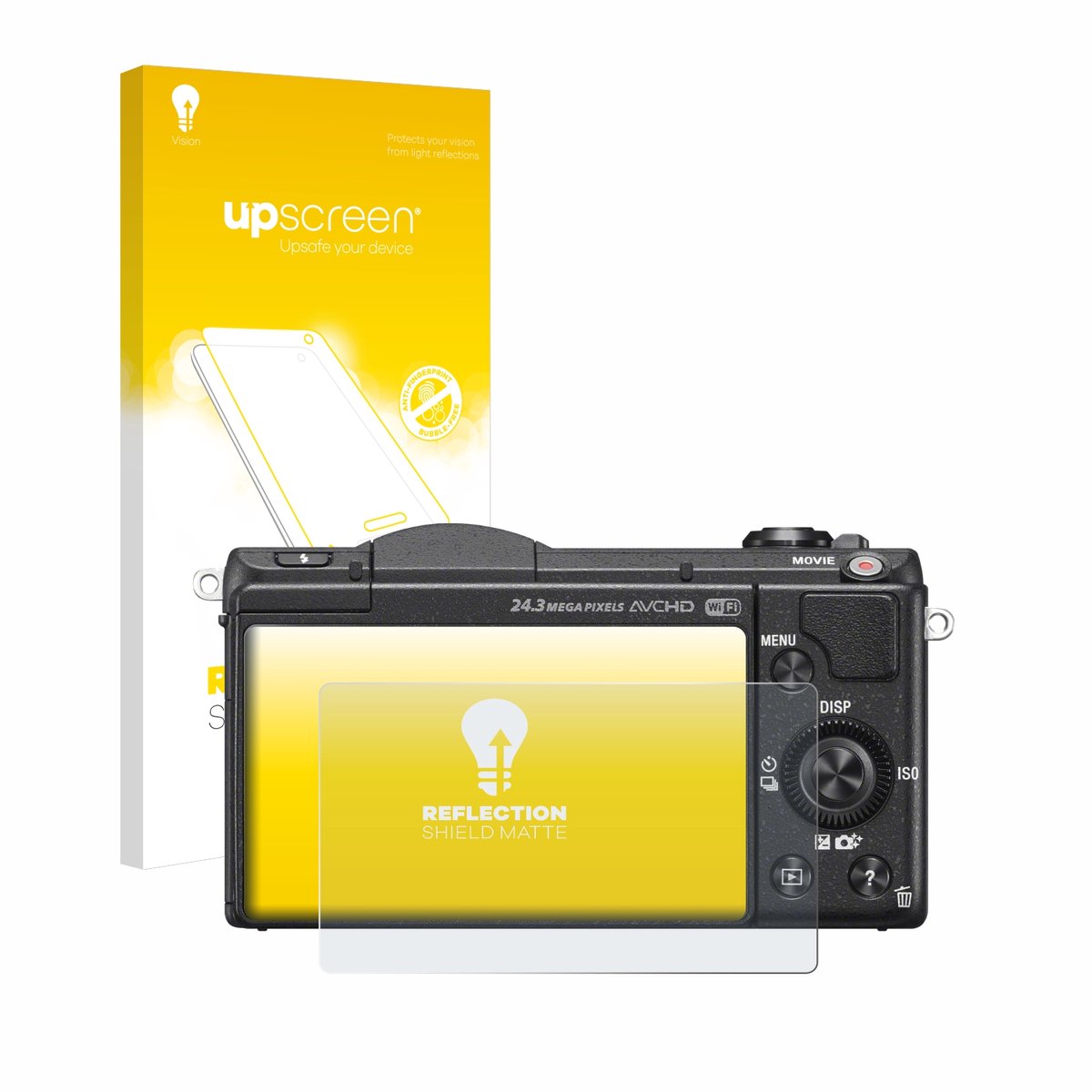 upscreen - Screenprotector voor Sony Alpha 5100 (DSLR-A5100) - Folie Beschermfolie anti glare matte