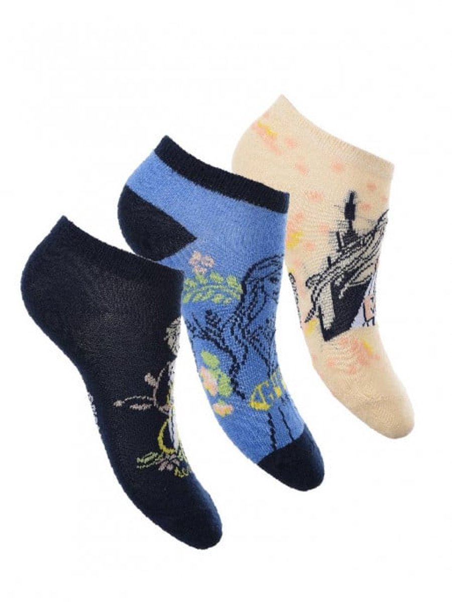 Disney Frozen Sneakersokken - Maat 31-34 - Kindersokken - 3 paar - Voor kinderen - Frozen uitvoering