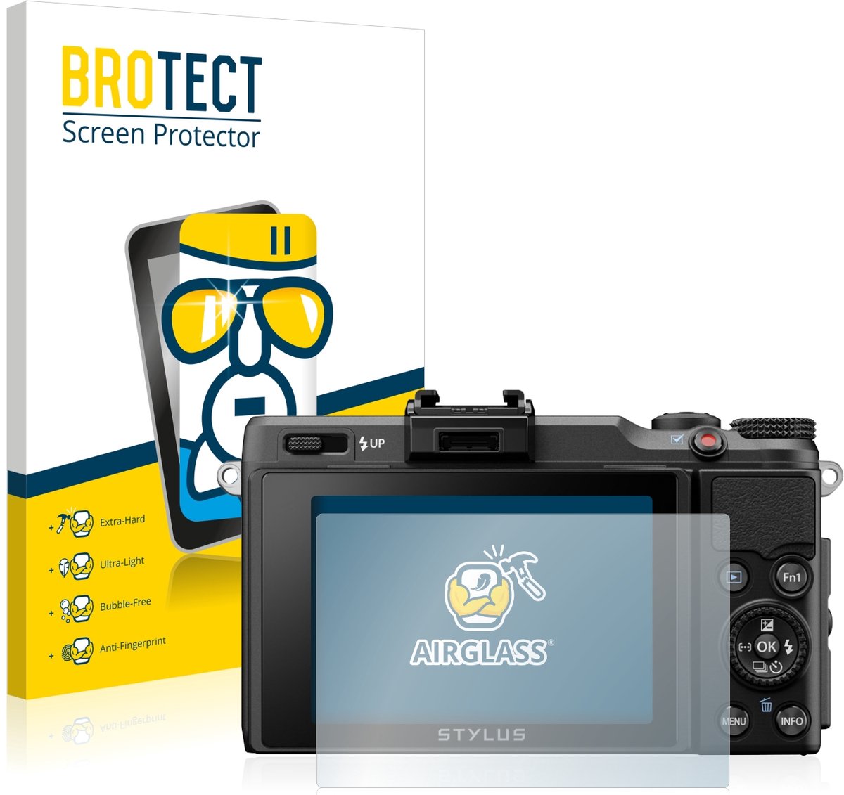 Screenprotector voor Olympus Stylus XZ-2 Beschermglas transparant
