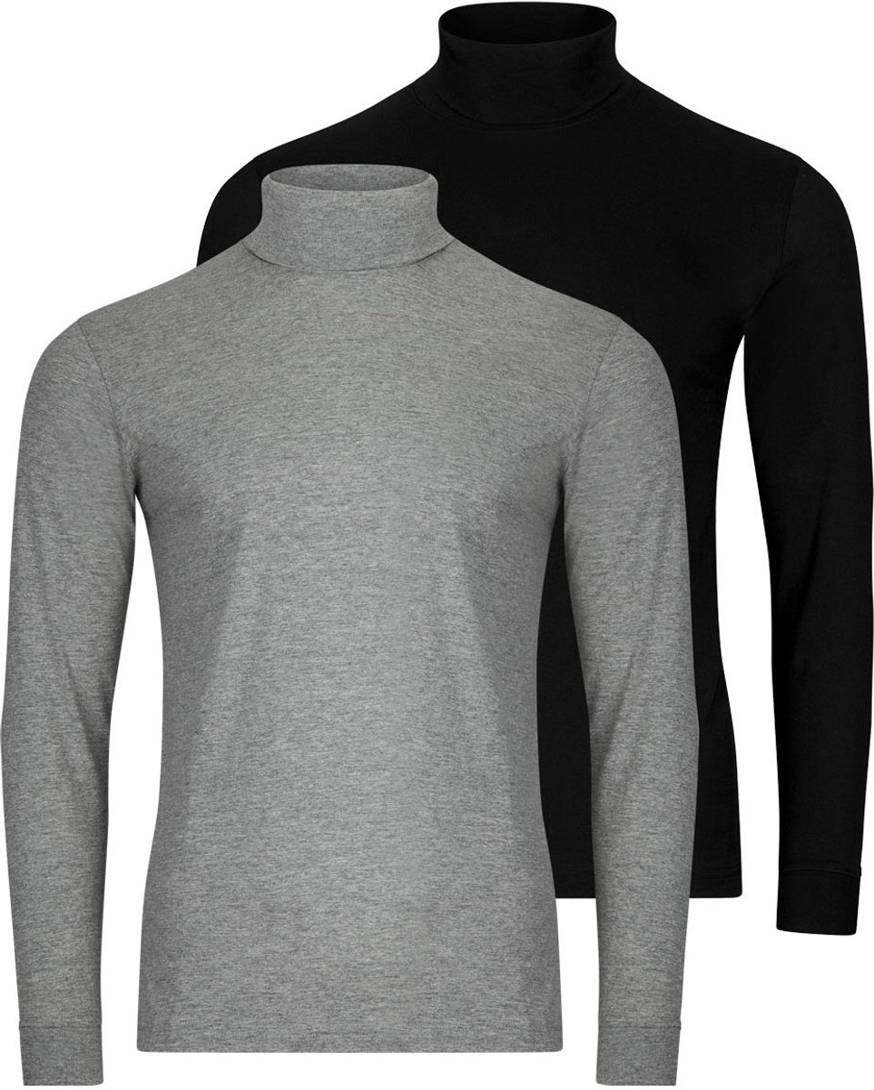 RAGMAN Heren shirt met rolkragen 2 pack Basic