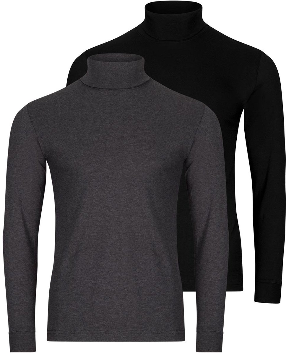 RAGMAN Heren shirt met rolkragen 2 pack Basic