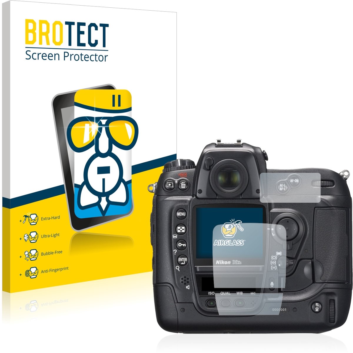 Screenprotector voor Nikon D2X Beschermglas transparant