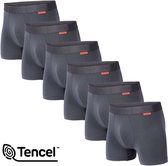 Lot de 6 boxers Undiemeister - Boxers homme - Sous-vêtements - Caleçons Boxer - Fabriqués en Mellowood - Lava Rock (Grijs) - Lot de 6 - L