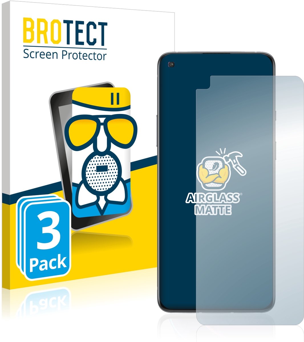 BROTECT - Screenprotector voor OnePlus 8T - Folie Beschermfolie Beschermglas matte 3 Stuks