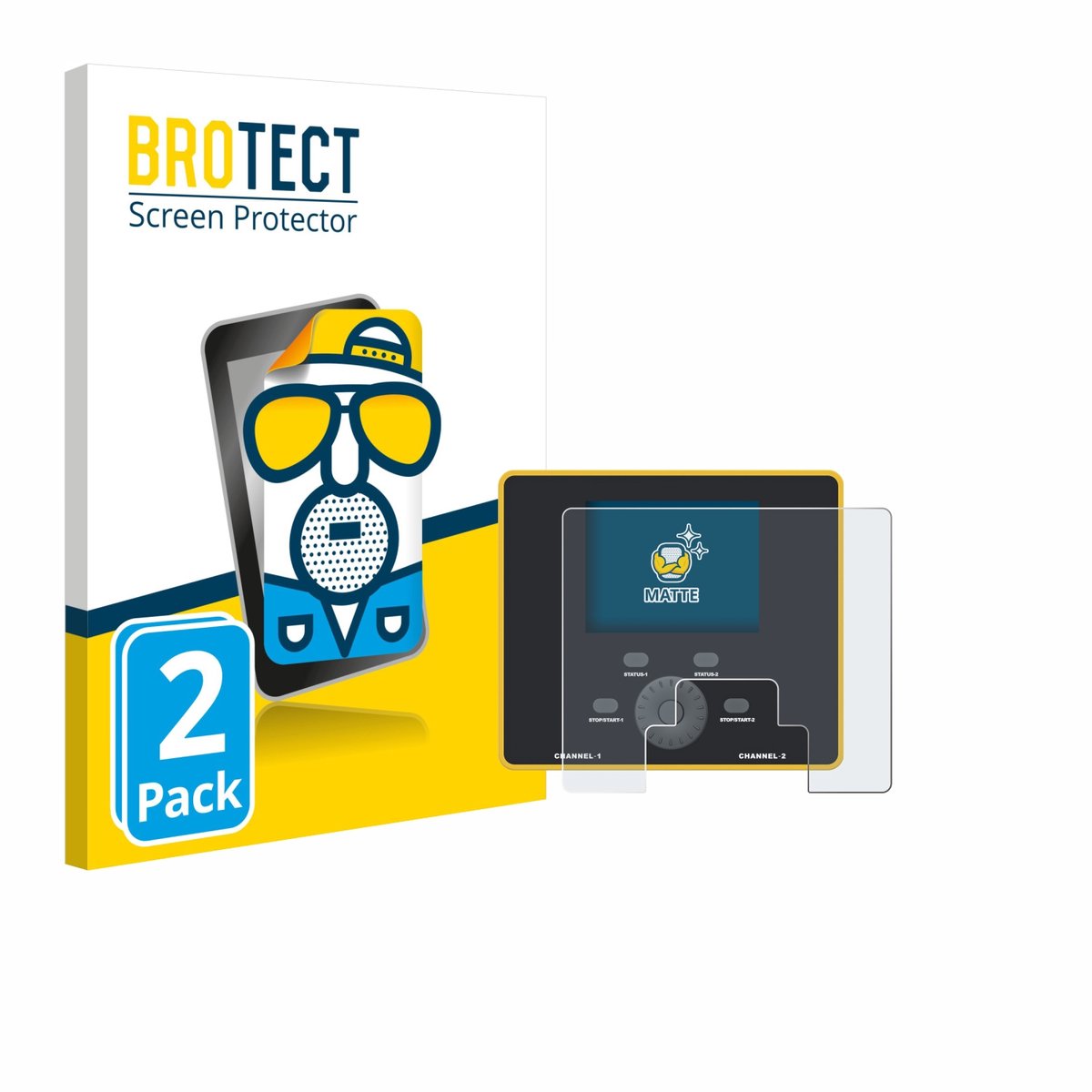 BROTECT - Screenprotector voor Junsi iCharger DX12 - Folie Beschermfolie matte 2 Stuks