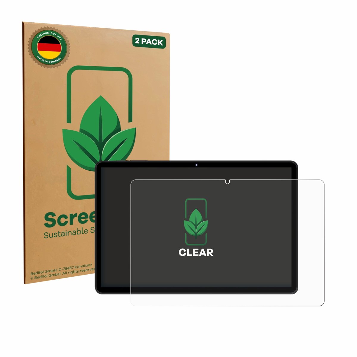 ScreenLeaf - Screenprotector voor RUSHAR M90 11" - Duurzame schermbescherming Folie Beschermfolie transparant 2 Stuks