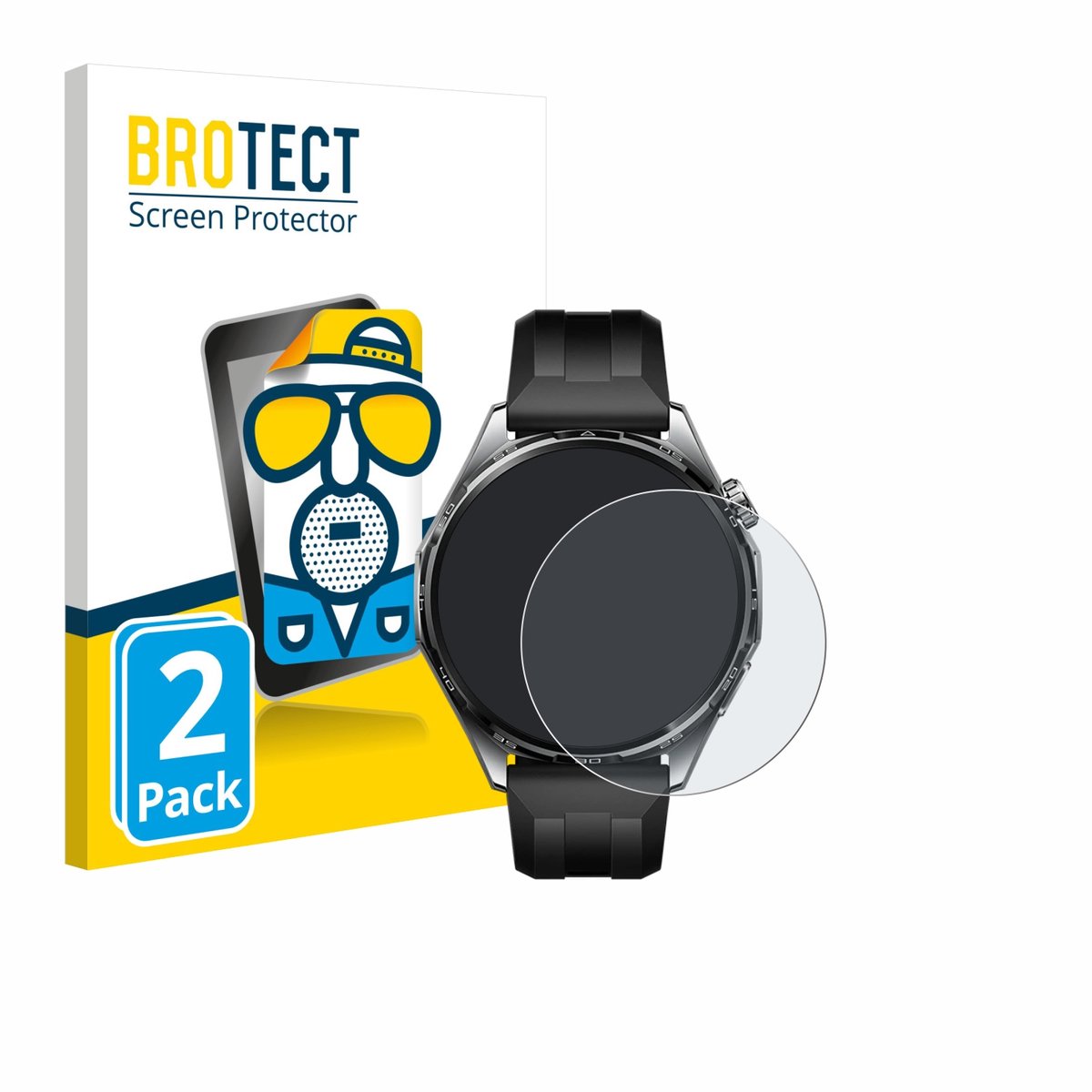 BROTECT - Screenprotector voor Huawei Watch GT 6 (46 mm) - Folie Beschermfolie matte 2 Stuks