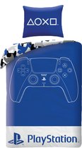 Playstation Dekbedovertrek blauw 140 x 200 cm katoen