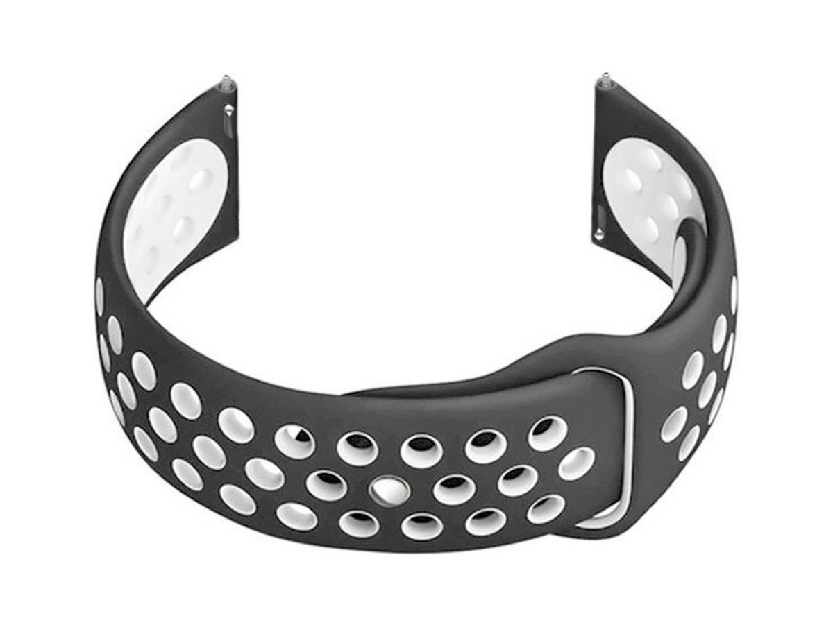 Grijze-Witte Rubberen Band voor Smartwatch U11 - 22mm