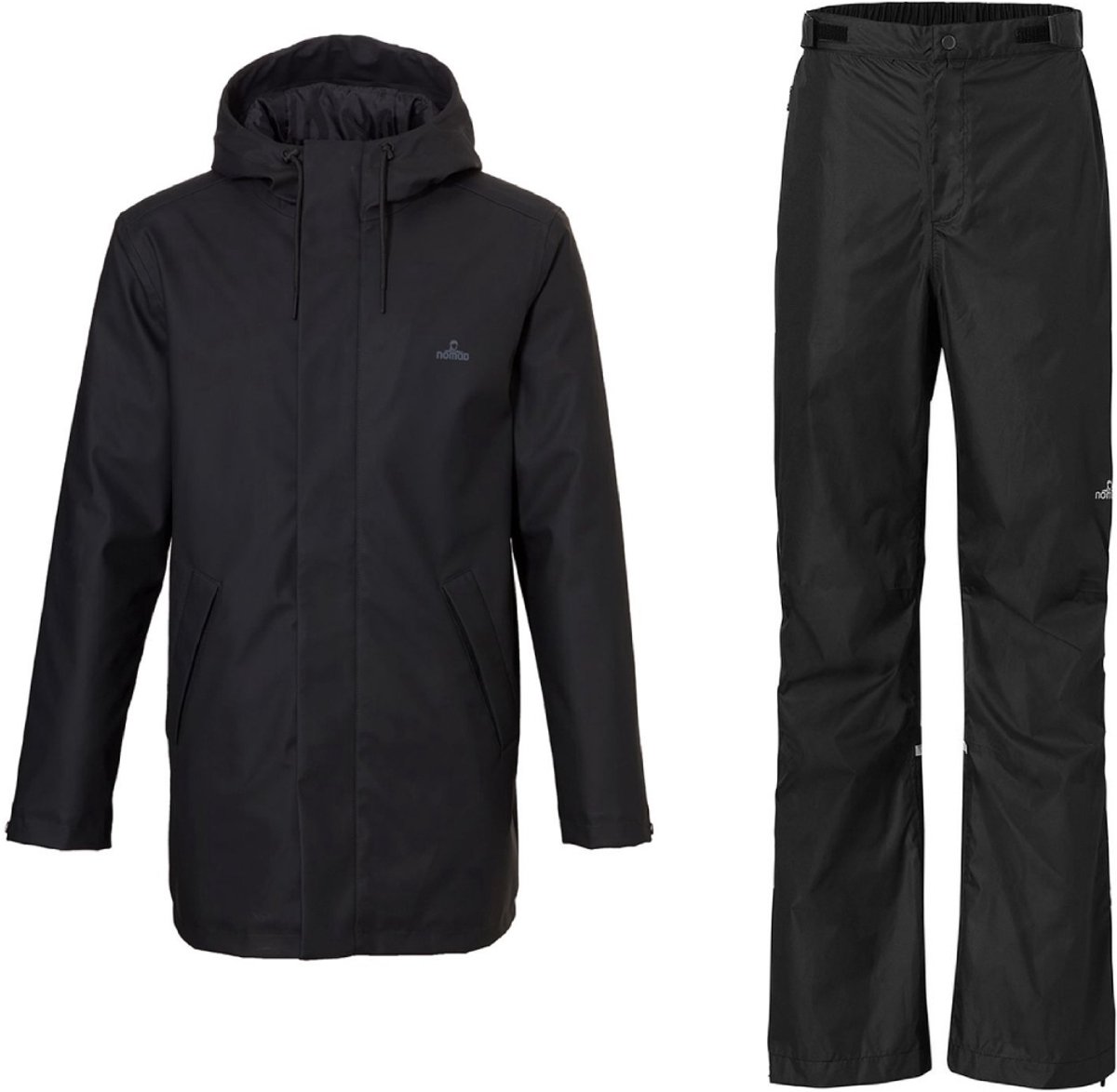 NOMAD® Parka Regenpak Heren | S | Lange Regenjas + Regenbroek | Zeer waterdicht | Waterkolom 15.000 | 10.000 g/m² Ademend Vermogen