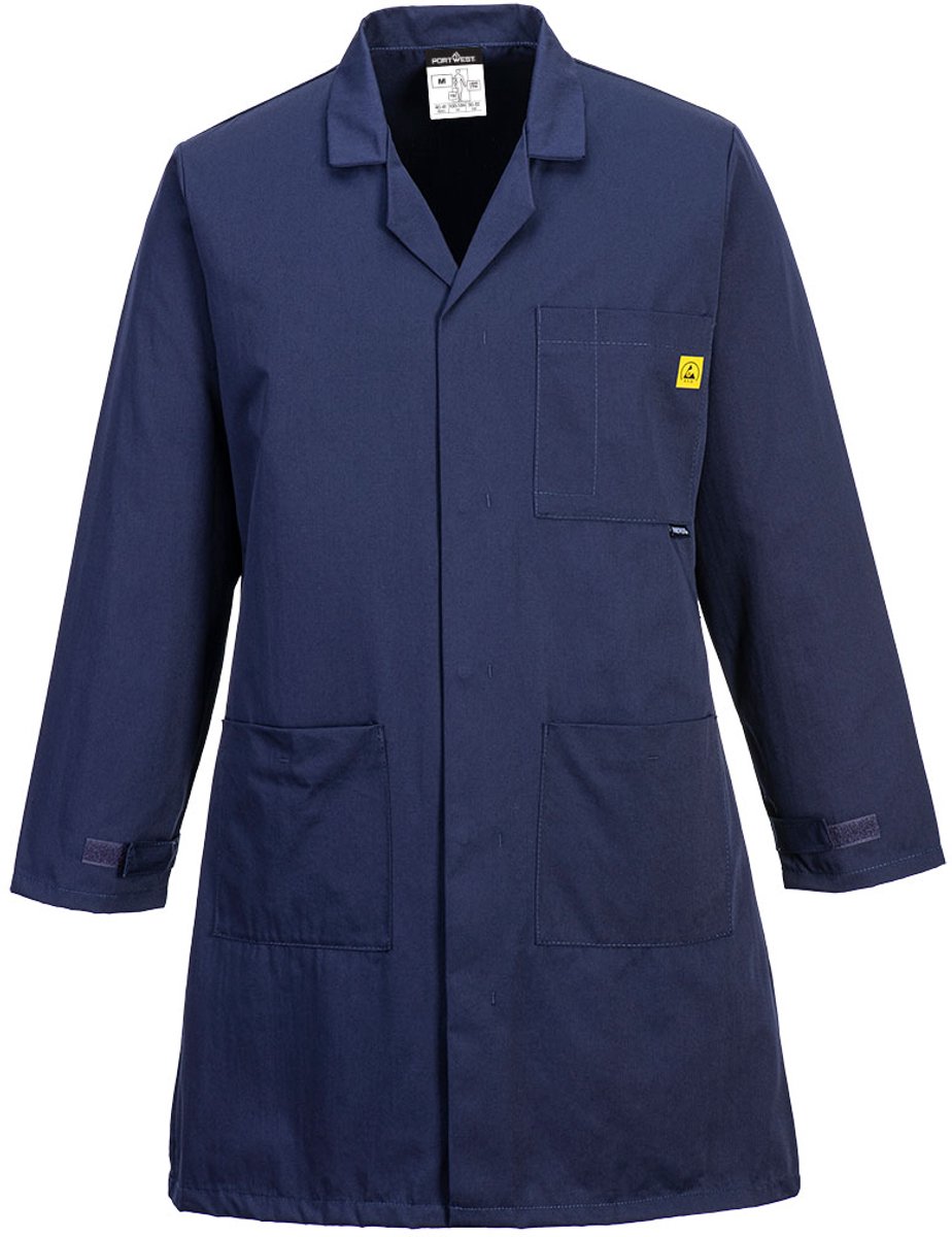 Portwest Antistatische ESD Jas AS10 Marine Blauw