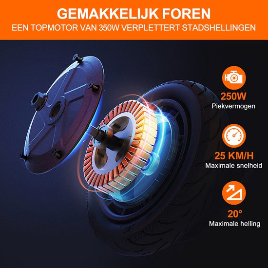 AOVOPRO TUYA Elektrische Step voor Volwassenen – 250W Motor – tot 25 km/u – 36V 10.4AH – 25 km Actieradius – Opvouwbaar – met TUYA App