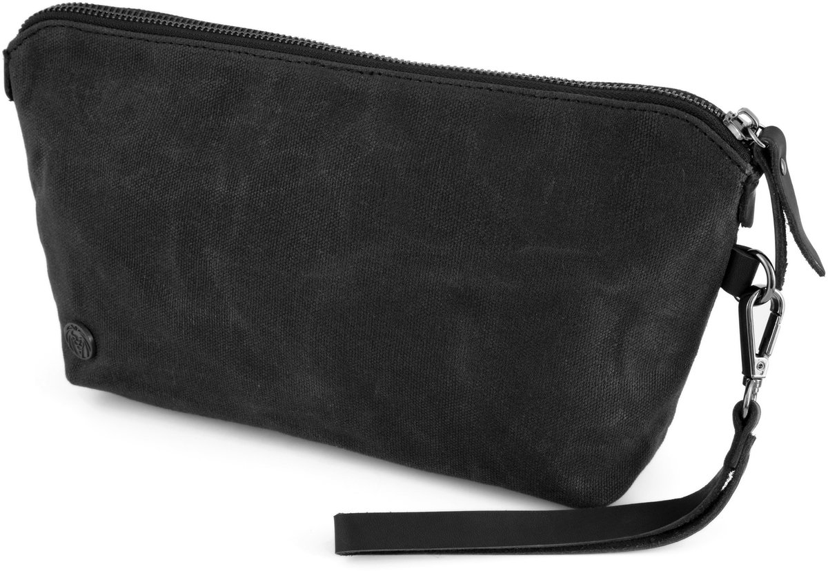 Zwarte Drexel Waxed Canvas Toilettas