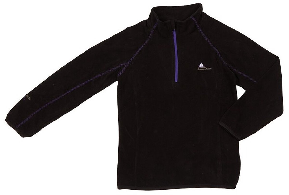 Microfleece sweatshirt met halve rits voor meisjes Peak Mountain Fafine Zwart