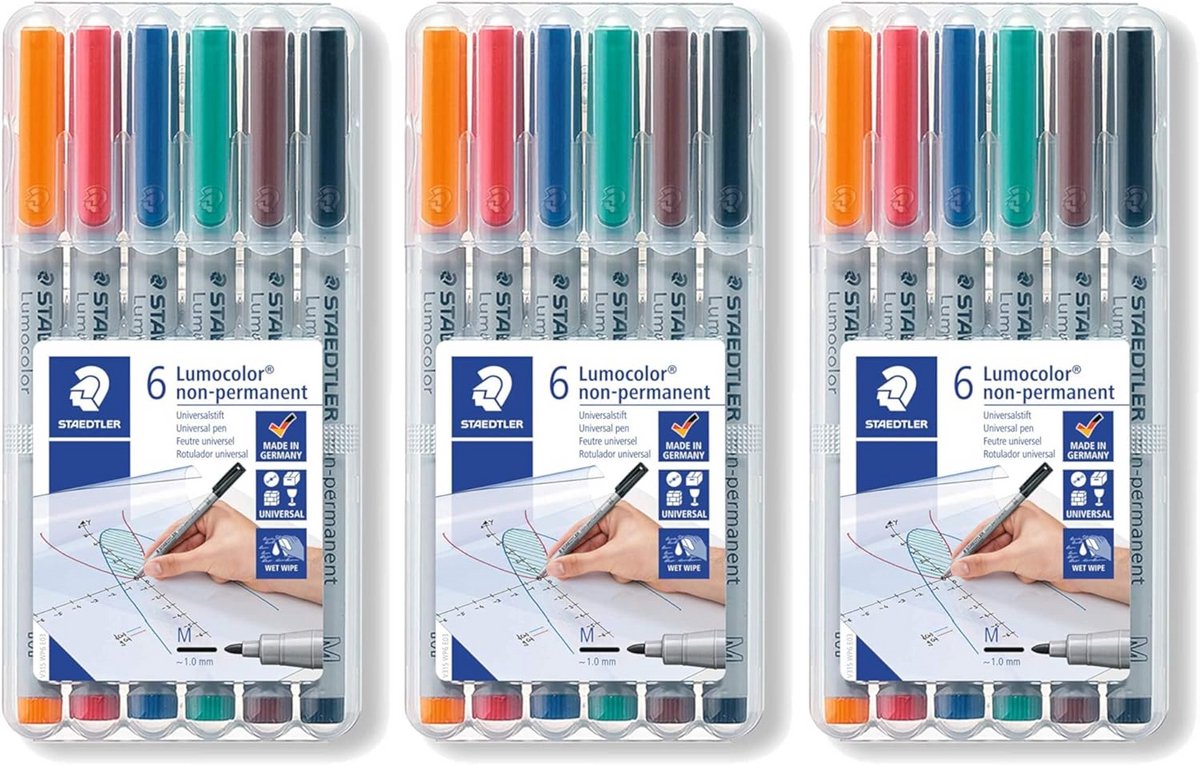 Universele Stift Set M-punt - Verschillende Kleuren - 18 Stuks