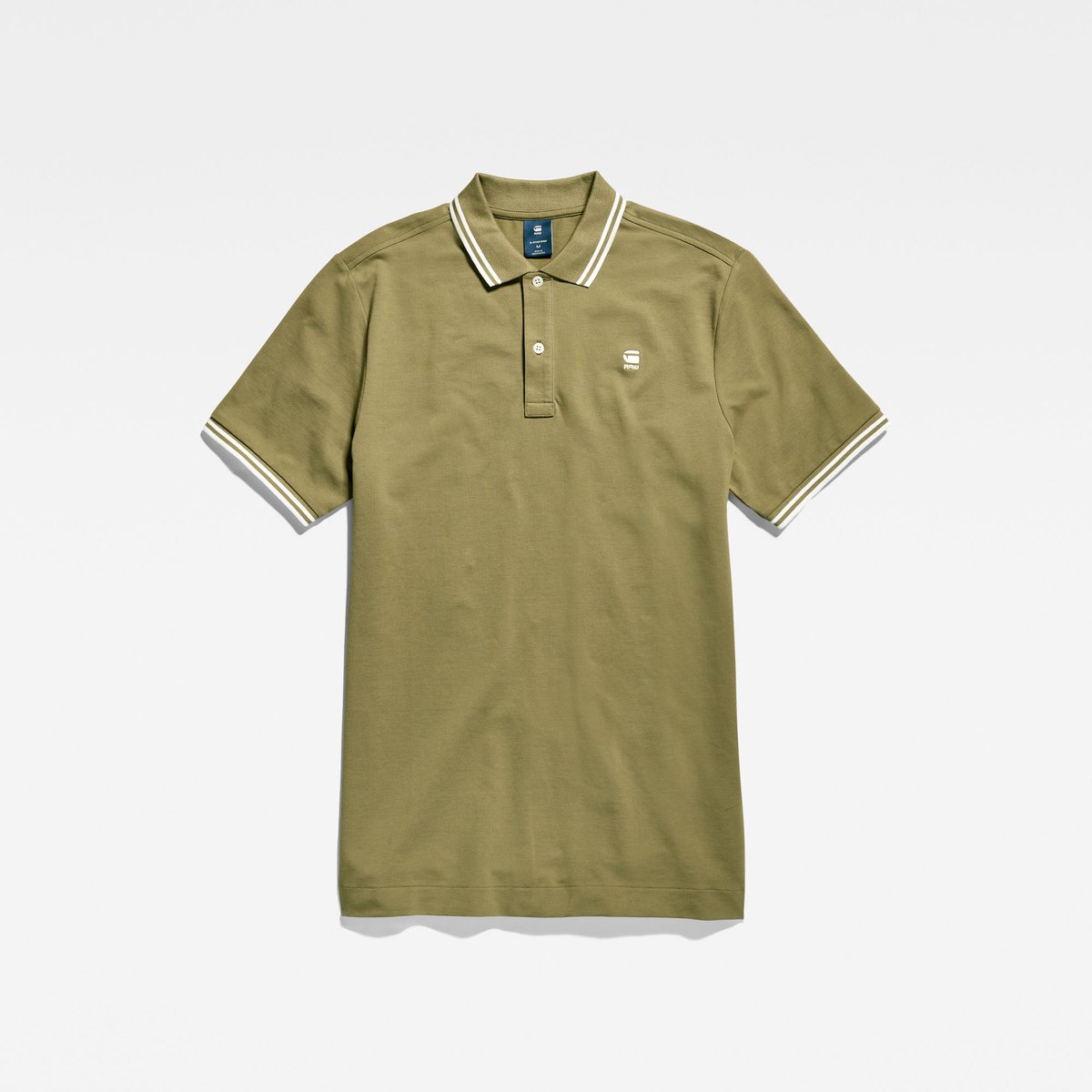G-star Dunda Slim Stripe Polo Met Korte Mouwen S Man Olijf