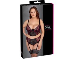 Curvy Lingerie Set met Rode Motieven