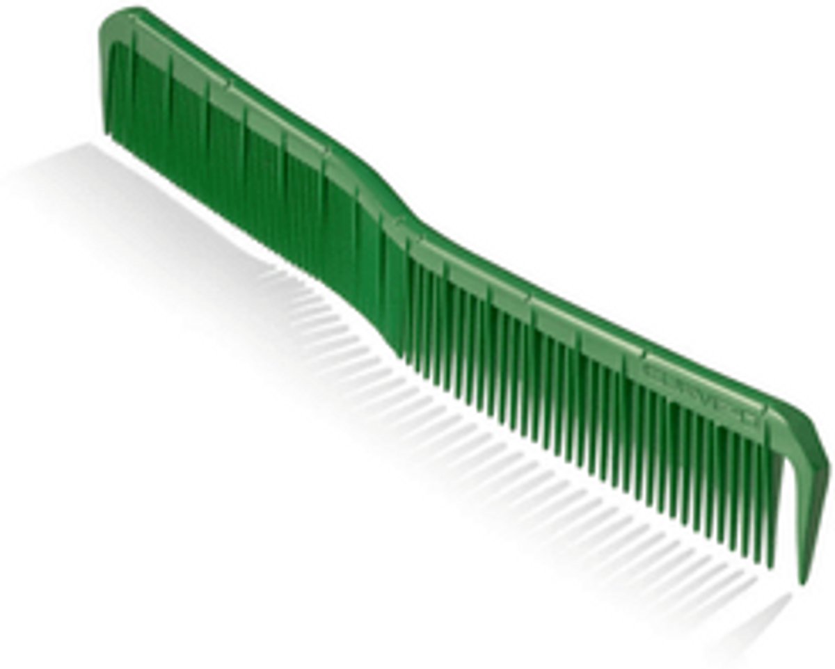 Curve-O Kam Specialist Combs Right-Handed Flexible Cutting Comb Forest Green 1Stuks
