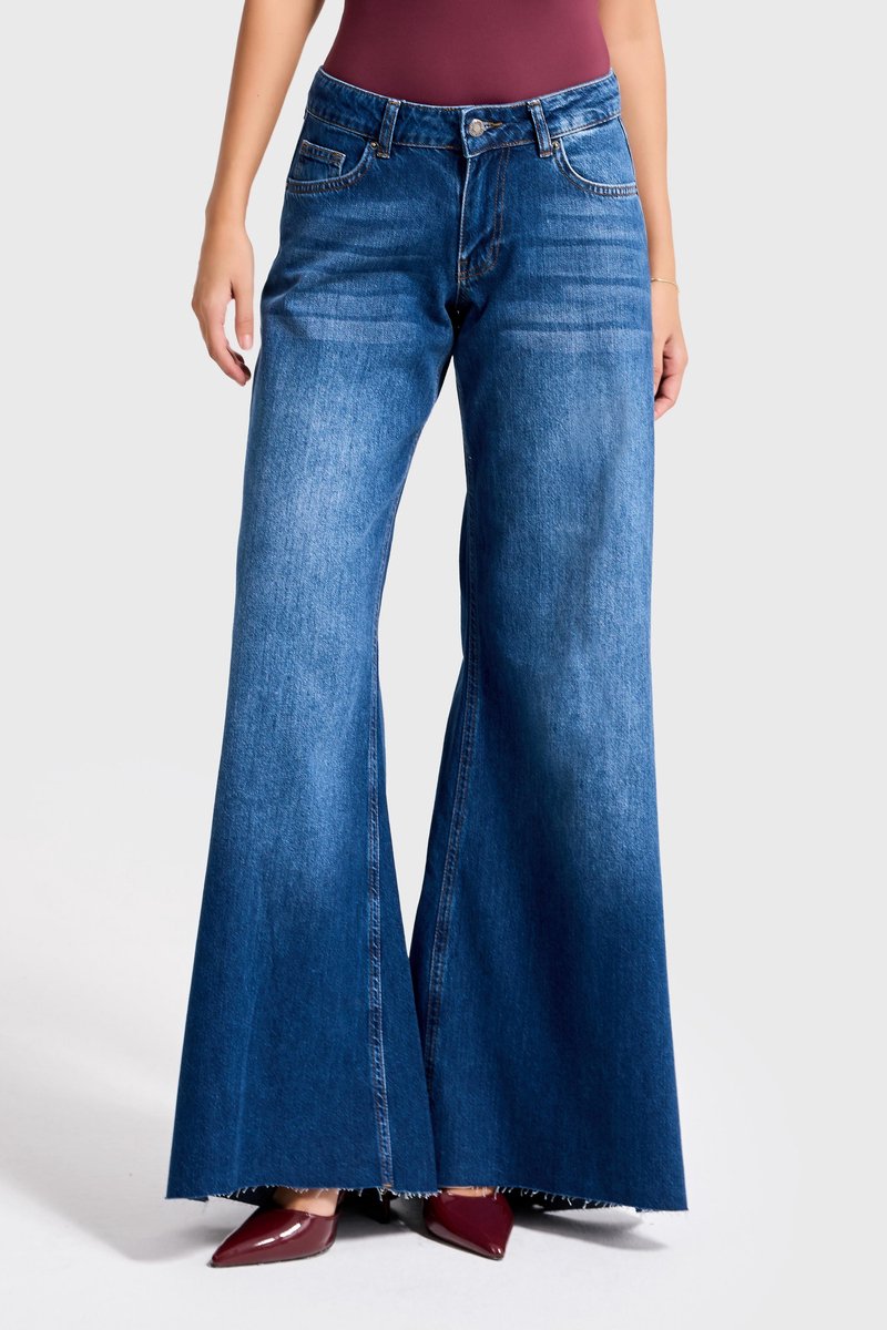 It's Basic - PALAZZO LOW RISE JEANS - ECLIPSE