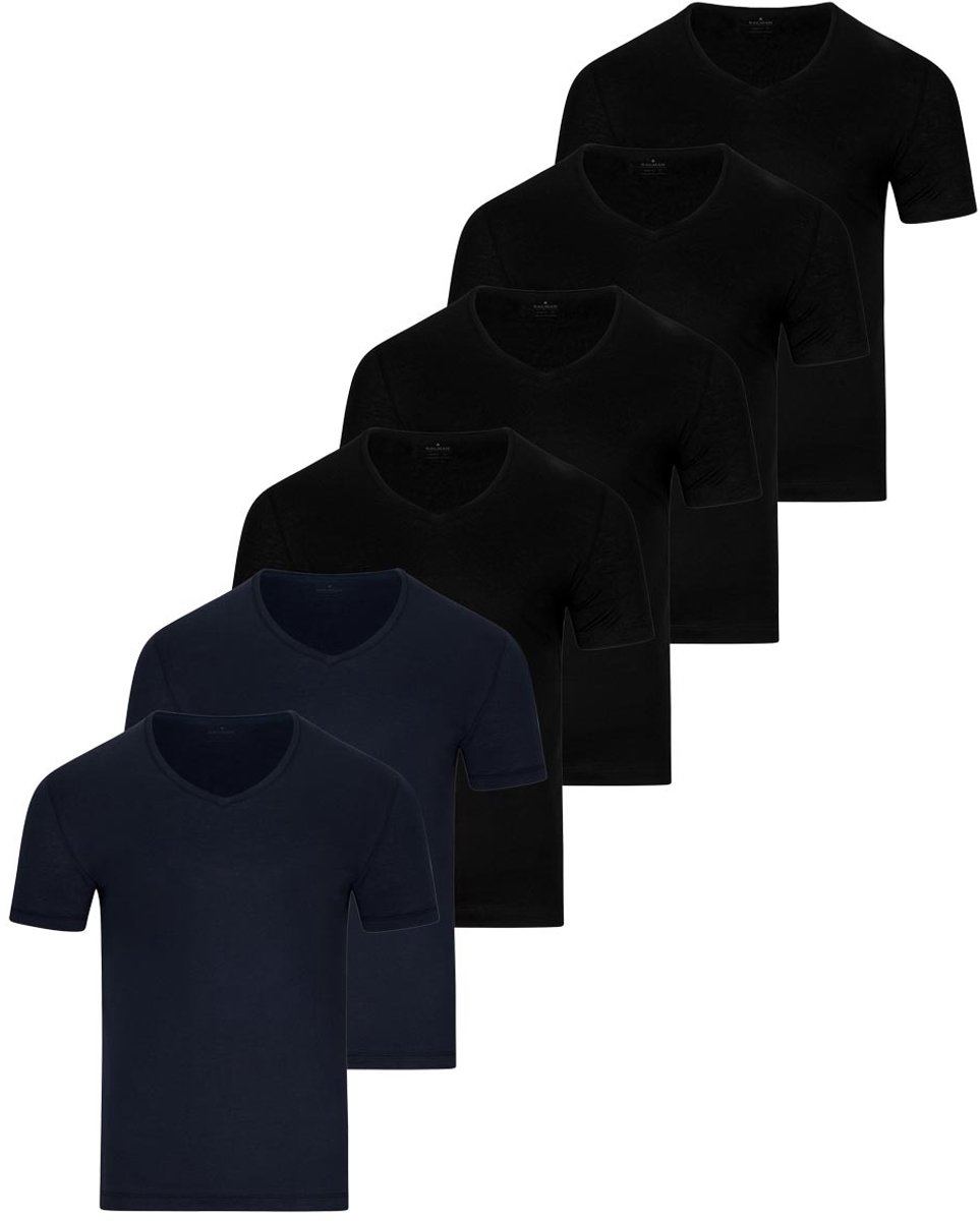 RAGMAN Heren onder t-shirts 6 pack Basic