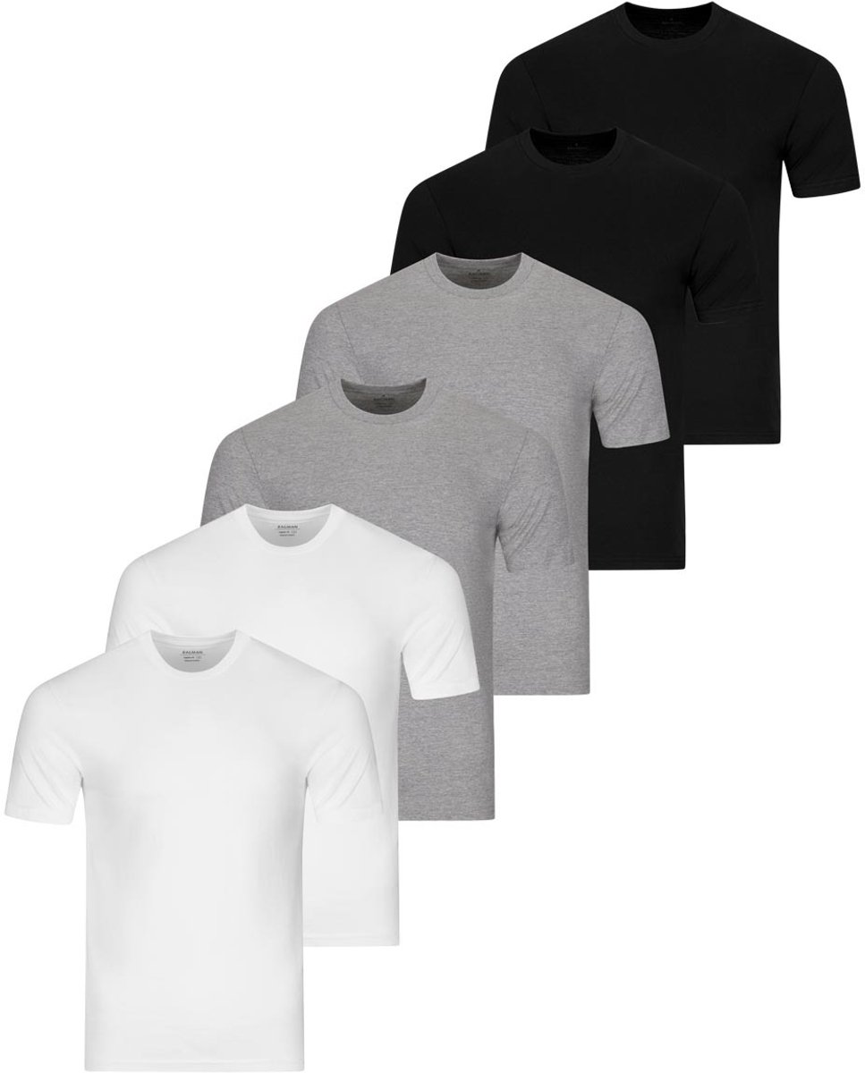 RAGMAN Heren onder t-shirts 6 pack Basic