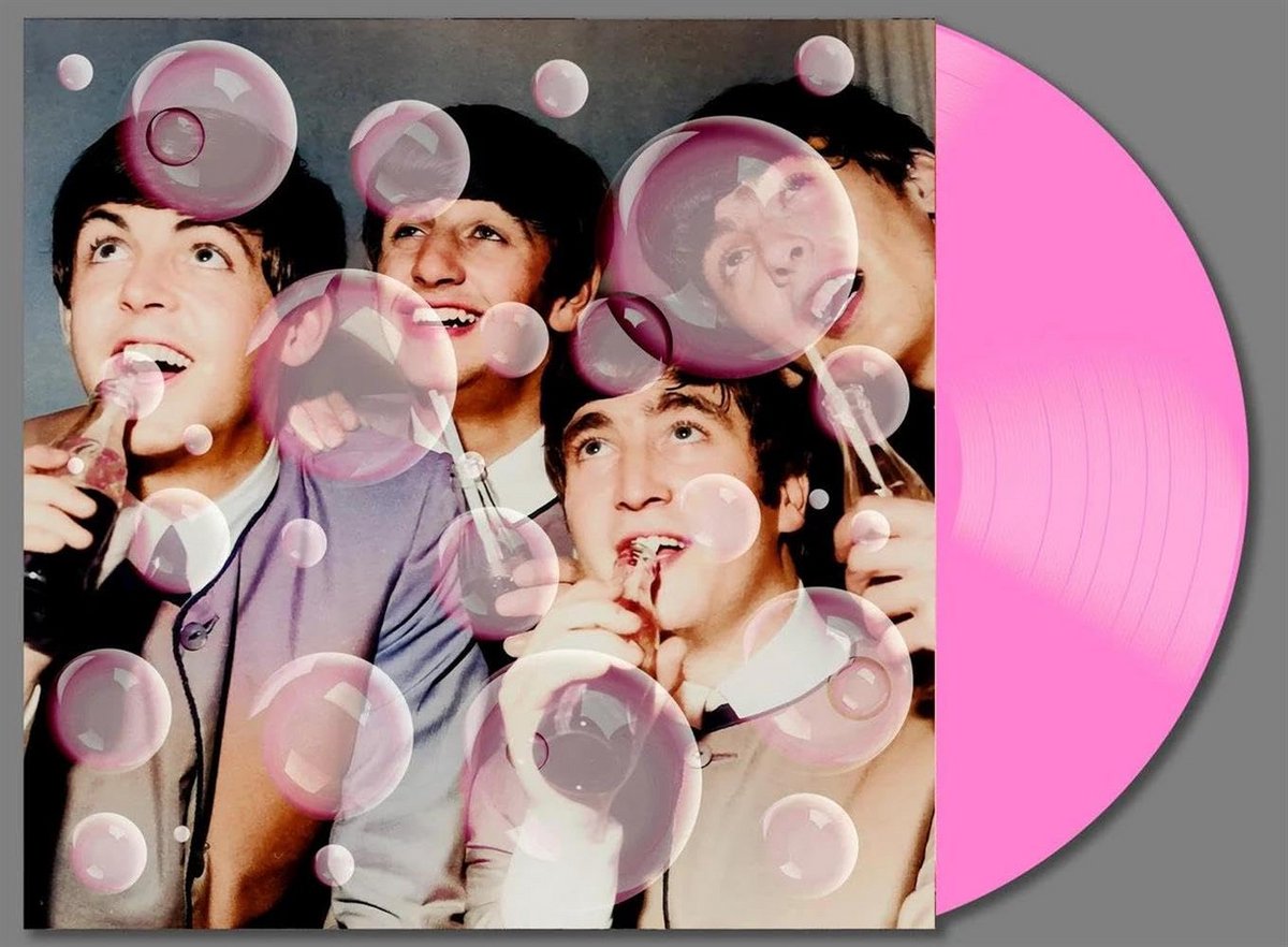 Popmuziek Vinylplaat op Roze Drager