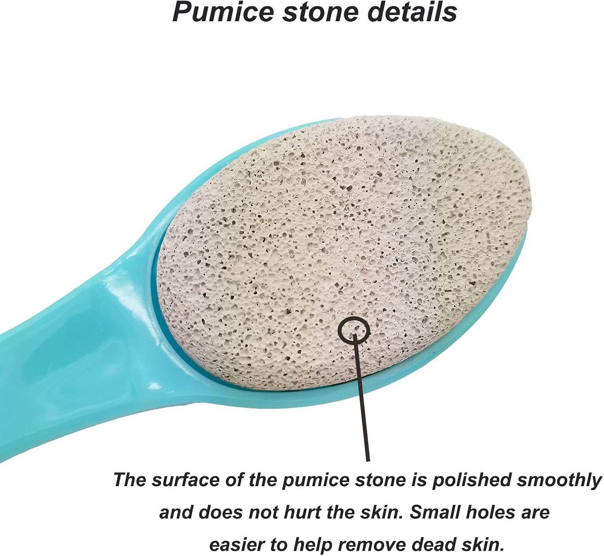 Voetborstel met Puimsteen en Handvat voor Exfoliatie en Teennagels Reiniging