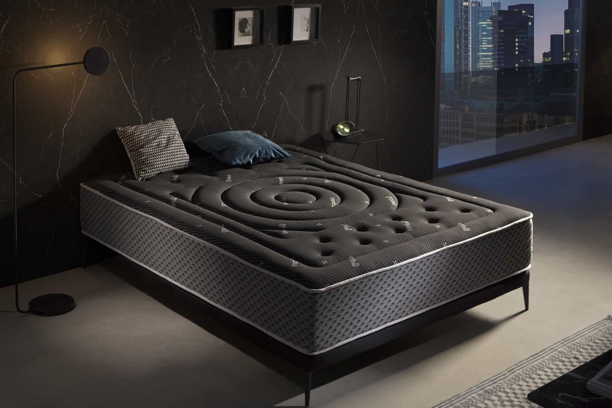 Premium Zwart Multizone Viscosoft Matras - 160 x 200 cm - Ergonomisch - 12 Slaapzones - Duo-Systeem H2-H3 - Hypoallergeen