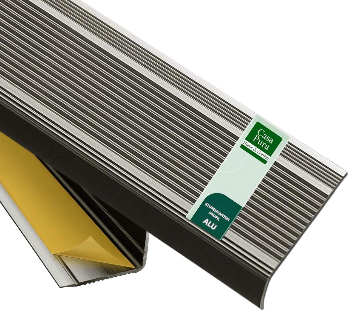 Zelfklevend L-vormig Trapprofiel van Aluminium, 30mm Breed, Champagne Kleur