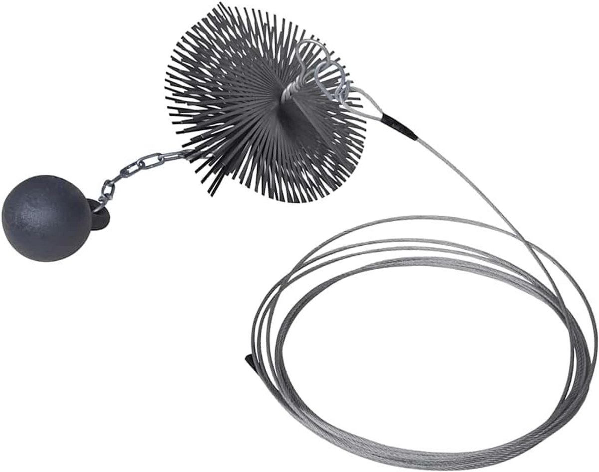 Ronde Schoorsteenveegborstel met Kabel en Bal voor Effectieve Reiniging
