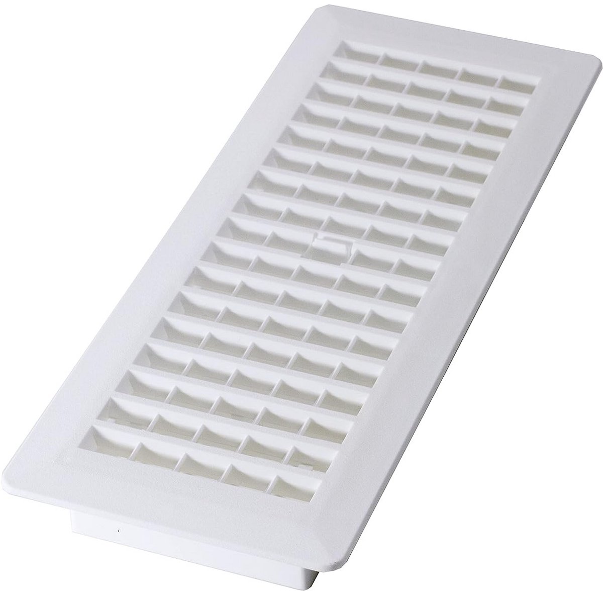 Ventilatierooster Roodstaal Vierkant Wit Grille 10x30 cm
