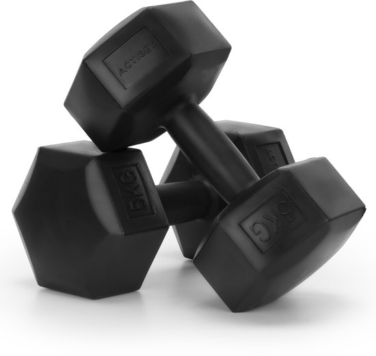 Actiget® Dumbbell Set - 5 KG - Zwart - Oefengewichten