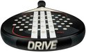 Zwart padelracket met 'DRIVE' in witte letters. Witte Adidas strepen lopen over de bovenkant.