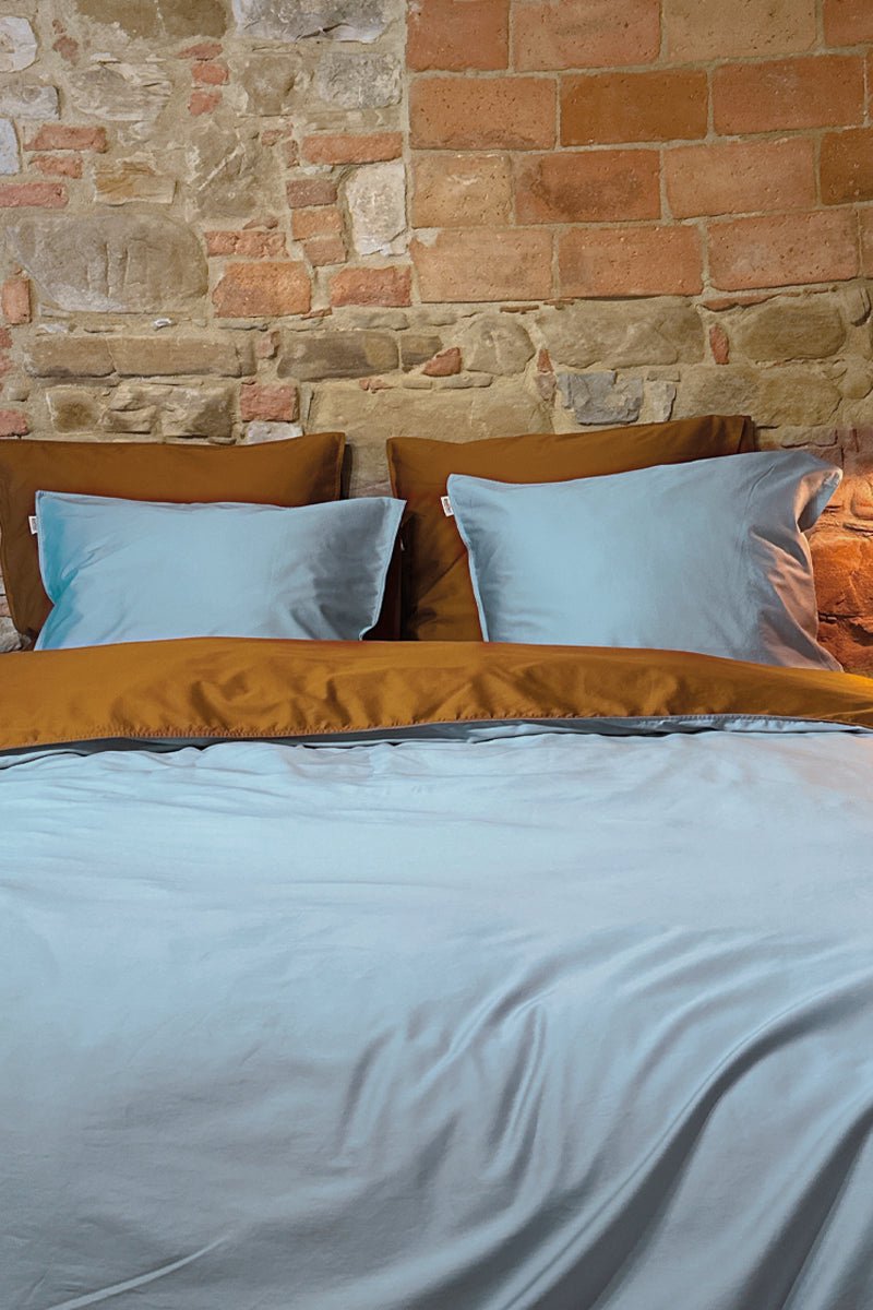 Gualtheri Home dekbedovertrek - Lits-jumeaux XL (260x200/220 cm + 2 gratis kussenslopen) - Blauw;Bruin