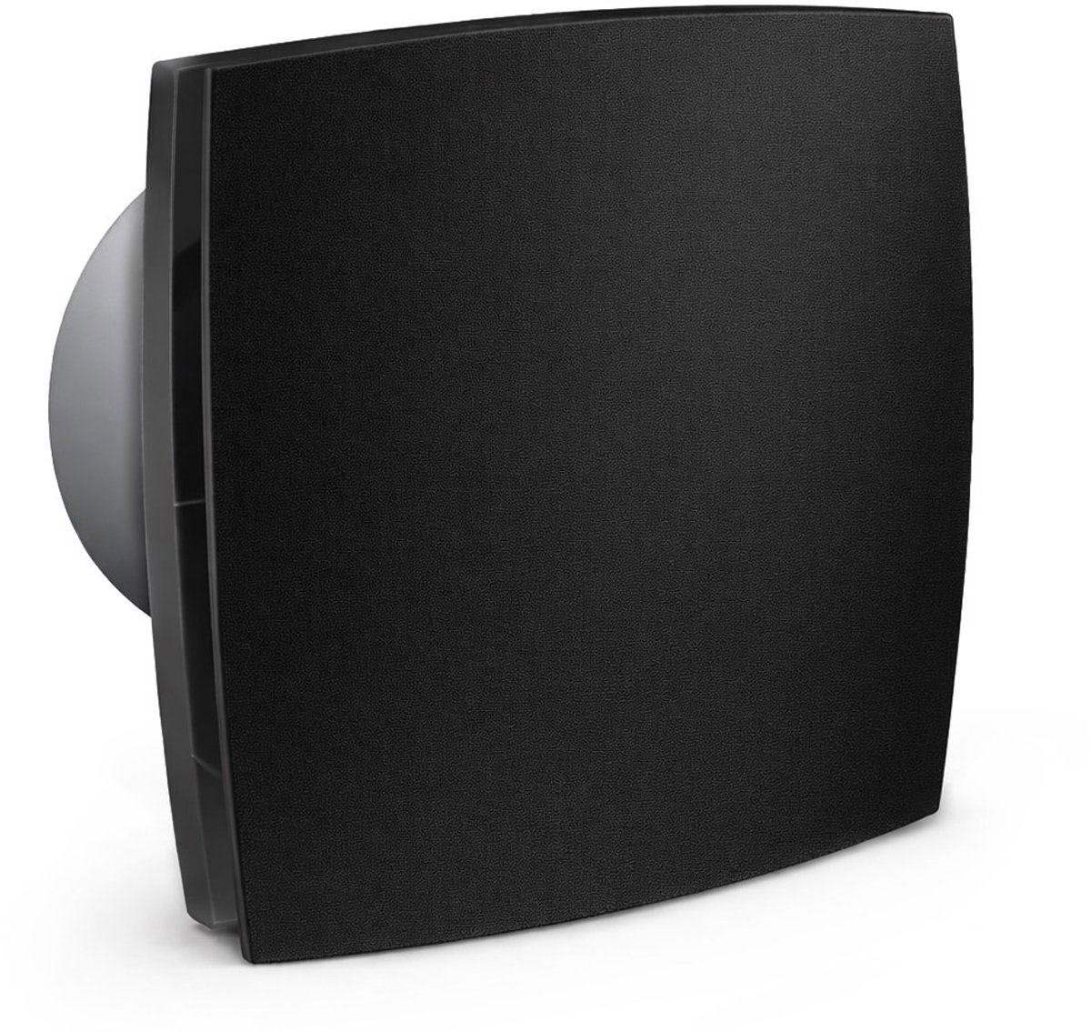 Badkamer ventilator 100 mm met timer mat zwart Silent