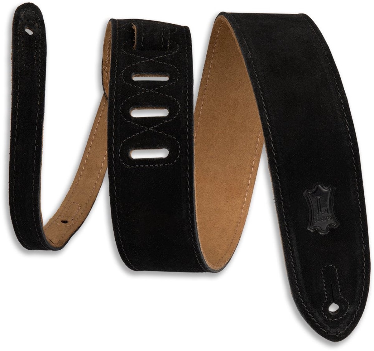 Levys Leathers MS12-BLK suède gitaarband - zwart
