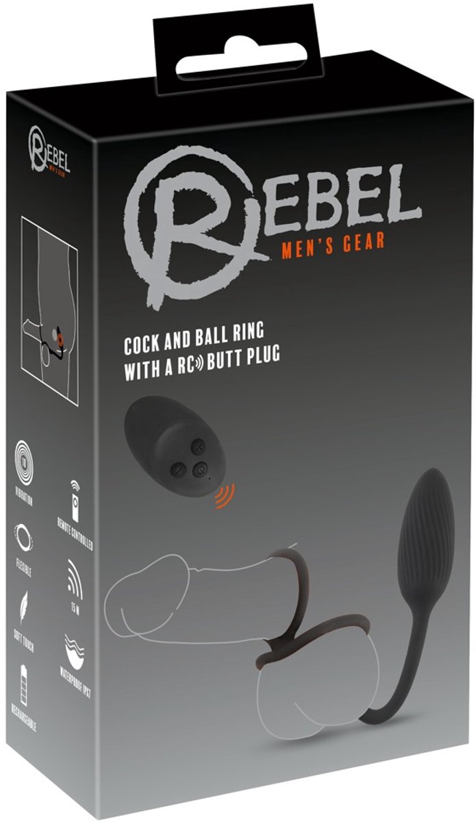 Rebel Cock&ball ring with a RC