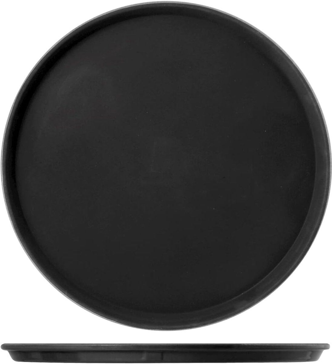 Rond Dienblad - Serveerschaal - Dranken Serveren - Antislip Oppervlak - 40 cm Diameter - Zwart