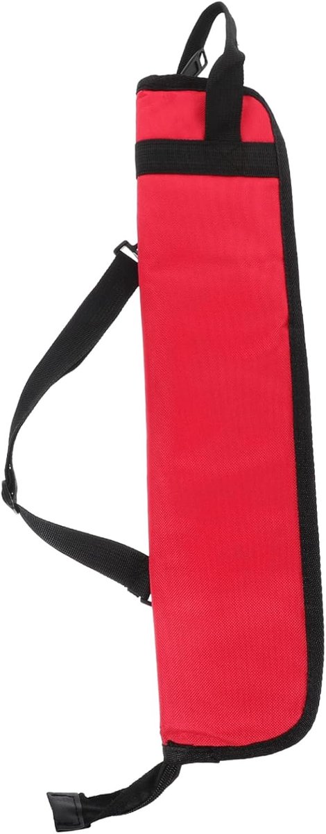 Drumstokken Tas - Stokken Houder - Muzikanten Opslag - Grote Capaciteit - 46x10x2.5cm - Rood