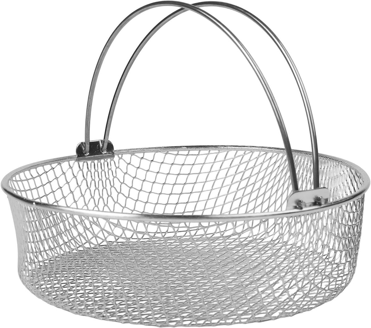 Frituurmand Airfryer Reservemand Keuken Gelijkmatig Bakken Inklapbare Handgreep 21 cm Diameter Zilver