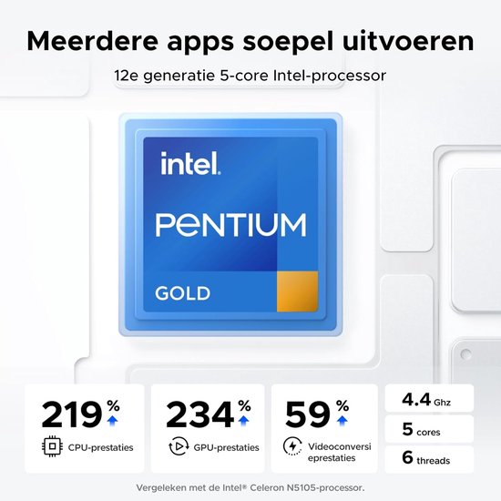 UGREEN NASync DXP4800 Plus - NAS-server - 4 bays - Intel Pentium Gold 8505 5-Core - 8 BG DDR5 - Max. 112TB - M.2, SATA - zwart van Ugreen — afbeelding 3